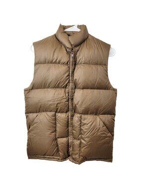 Sears Vintage 80s Puff Vest Men Small Brown Jacket Western Outdoors Coat Winter